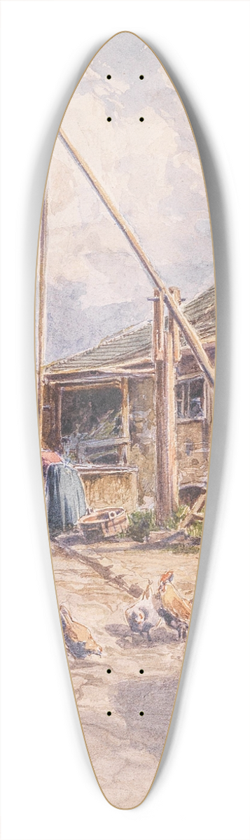 Fritz Lach - Hof in Wien Erdberg 39.3 inch art pintail longboard deck