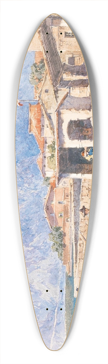 Fritz Lach - Near Torbole 39.3 inch art pintail longboard deck