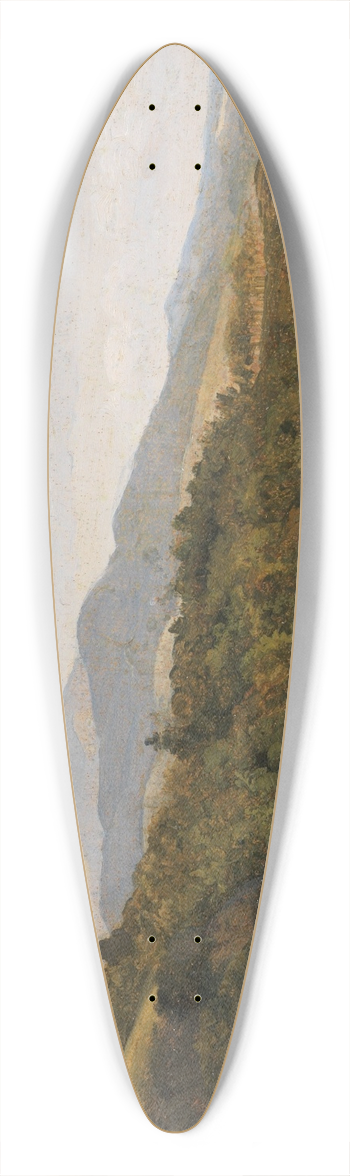 Fritz Petzholdt - German Landscape with View towards a Broad Valley 39.3 inch art pintail longboard deck