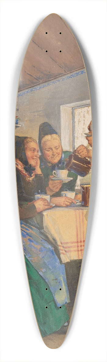 Fritz Reiss - Black Forest Coffee Party 39.3 inch art pintail longboard deck