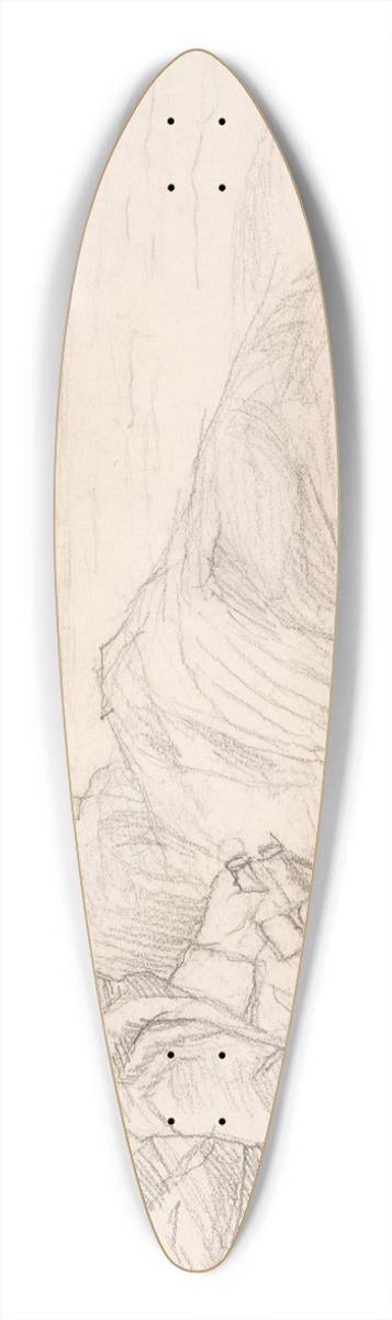 Fritz Syberg - Johannes Larsen gr studier 39.3 inch art pintail longboard deck