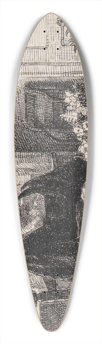 Fritz Syberg - Min hustru fru Anna Syberg binder krans 39.3 inch art pintail longboard deck