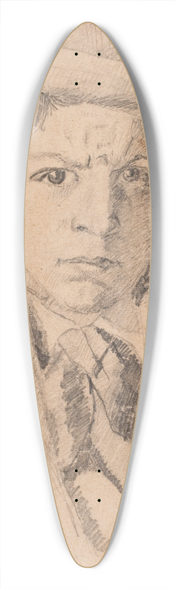 Fritz Syberg - Selvportrt 39.3 inch art pintail longboard deck