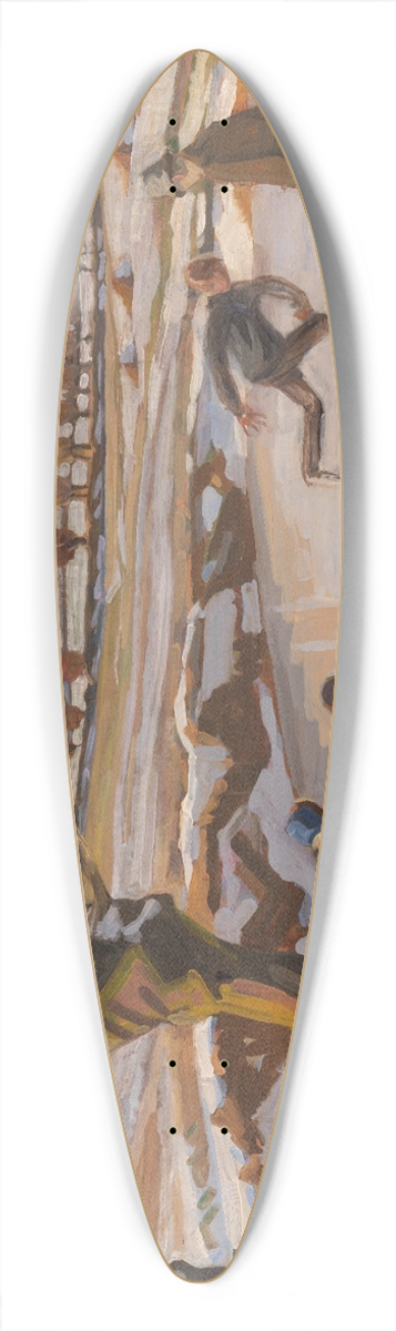 Fritz Syberg - Vinteren er kommet. Landskab med skjtelbere 39.3 inch art pintail longboard deck