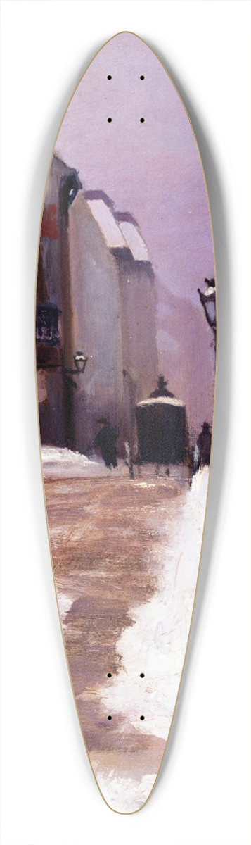 F. Sguin - Une rue  Paris ; effet de neige 39.3 inch art pintail longboard deck