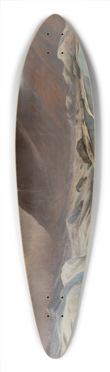Gabriel Lopp - La Mer de Glace et les Grands Charmoz, Chamonix 39.3 inch art pintail longboard deck
