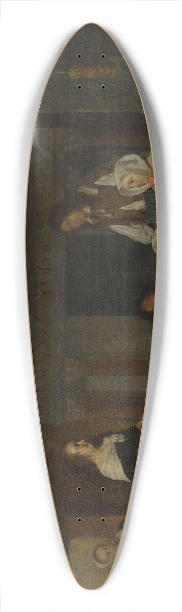 Gabriel Metsu - The Visit to the Nursery 39.3 inch art pintail longboard deck