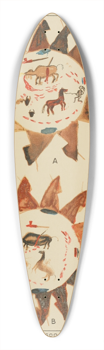 Garrick Mallery - Battiste Goods Cycles 39.3 inch art pintail longboard deck