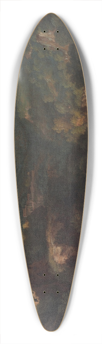 Gaspard Dughet - A view of Tivoli, with the Temple of the Sibyl 39.3 inch art pintail longboard deck