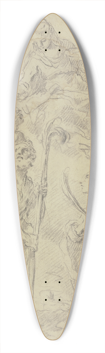 Gaspare Diziani - Maria auf Wolken mit dem Heiligen Christophorus und einer Heiligen 39.3 inch art pintail longboard deck
