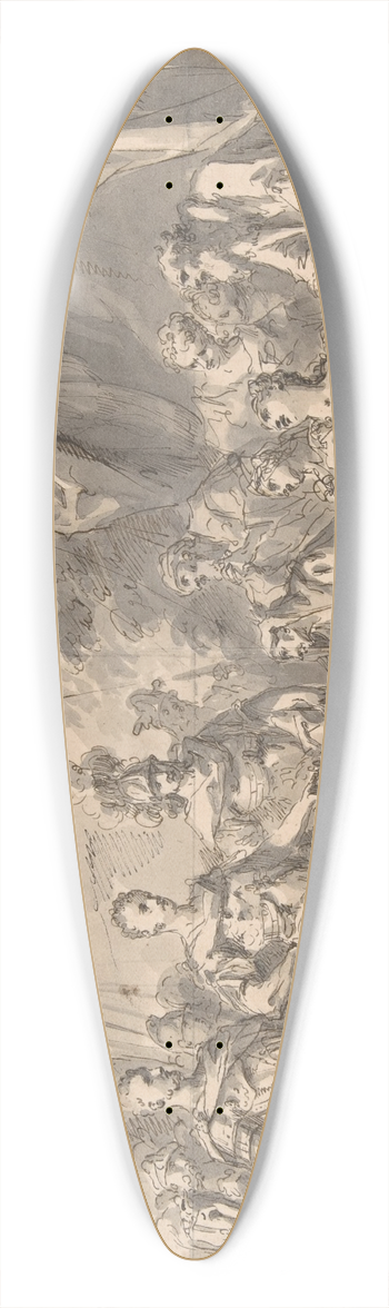Gaspare Diziani - The Family of Darius before Alexander 39.3 inch art pintail longboard deck