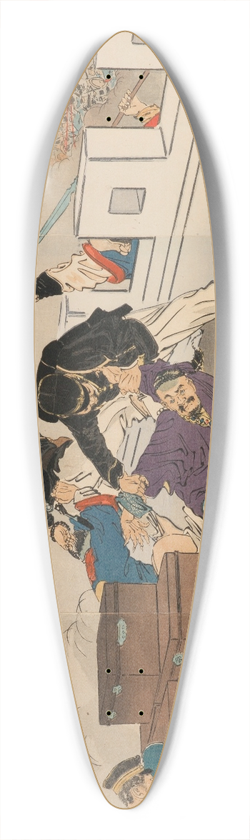 gata Gekk - Sino-Japanese War; Japanese Forces at the Victorious Capture of Pyeongyang 39.3 inch art pintail longboard deck