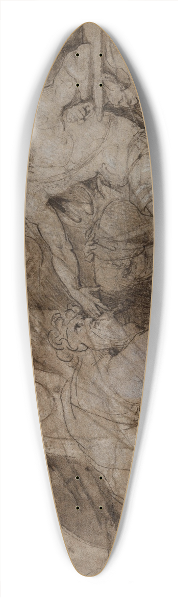 Gavin Hamilton - Priam pleading with Achilles for the body of Hector 39.3 inch art pintail longboard deck