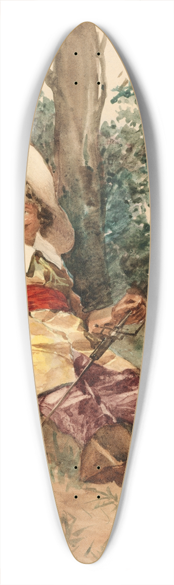 G. Camfri - Resting Musketeer 39.3 inch art pintail longboard deck