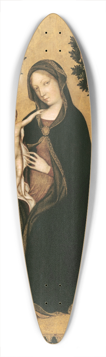 Gentile da Fabriano - Mary Enthroned with the Child, Saints and a Donor 39.3 inch art pintail longboard deck