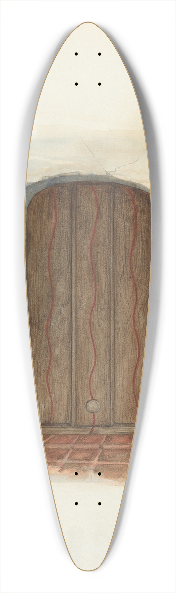 Geoffrey Holt and Harry Mann Waddell - Door, Facade of Mission House 39.3 inch art pintail longboard deck