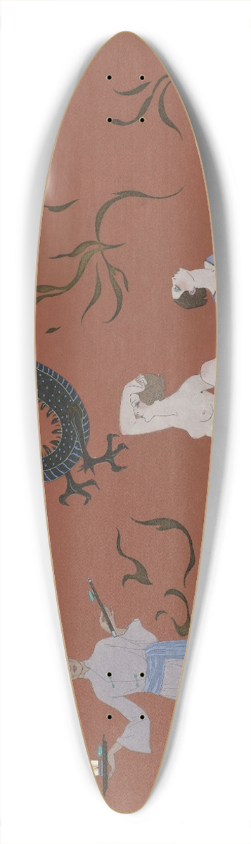 George Barbier - Chez la Marchande de Pavots 39.3 inch art pintail longboard deck