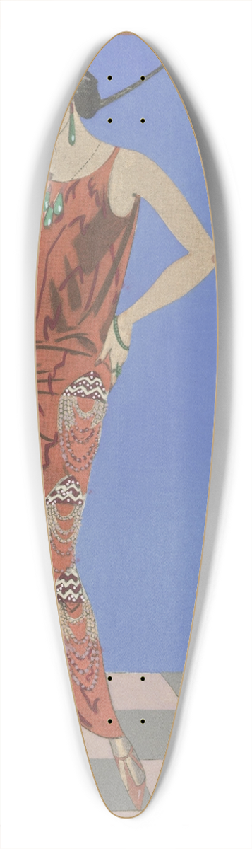 George Barbier - Gazette du Bon Ton. Art  Modes & Frivolits; Evening Attire 39.3 inch art pintail longboard deck