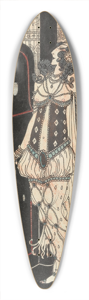 George Barbier - Ida Rubinstein and Vaslav Nijinsky in Scheherazade 39.3 inch art pintail longboard deck