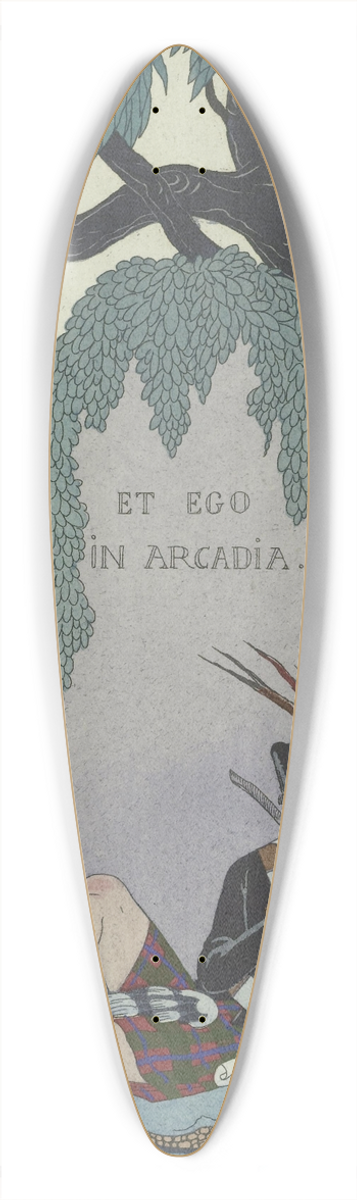 George Barbier - Lamant pote. ; cosse XIXe sicle 39.3 inch art pintail longboard deck