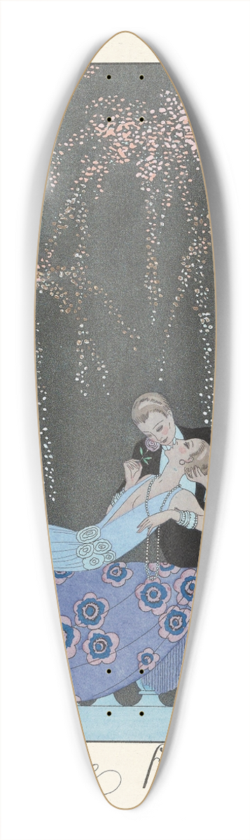 George Barbier - Le Feu (Fire) 39.3 inch art pintail longboard deck