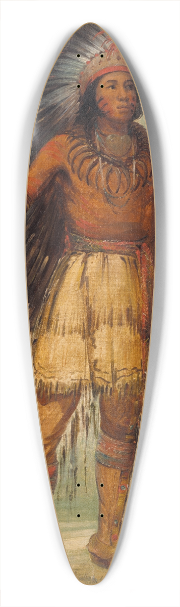 George Catlin - A-Wun-Ne-Wa-Be, Bird of Thunder 39.3 inch art pintail longboard deck