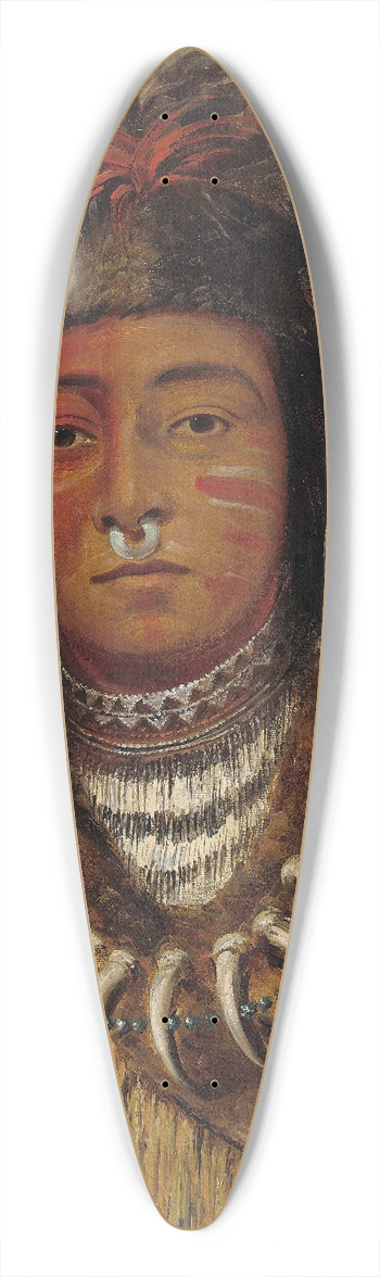 George Catlin - Boy Chief  Ojibbeway 39.3 inch art pintail longboard deck