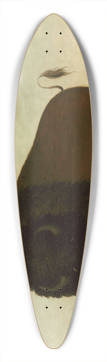 George Catlin - Buffalo Bull, Grazing on the Prairie 39.3 inch art pintail longboard deck