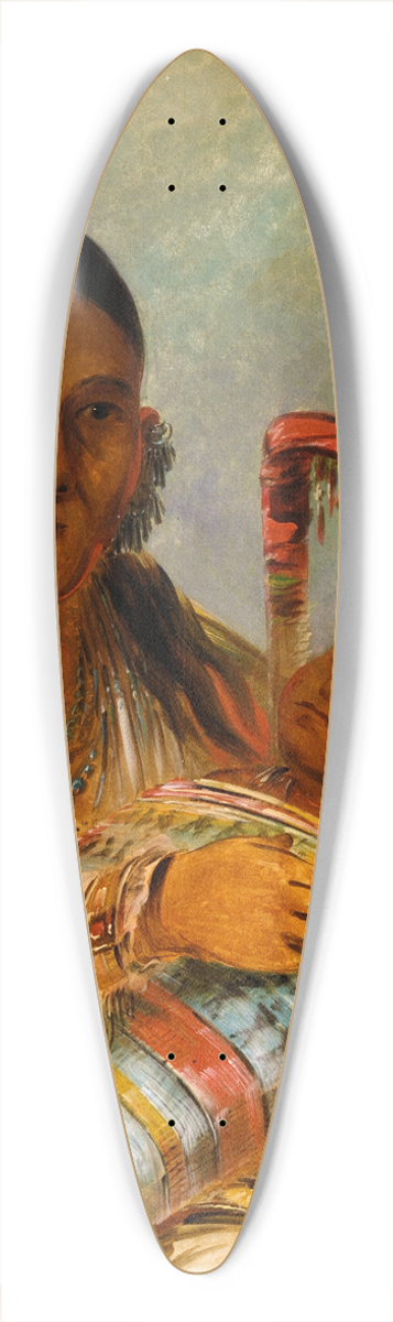 George Catlin - Che-Ah-K-Tche, Wife of Nt-To-Way 39.3 inch art pintail longboard deck