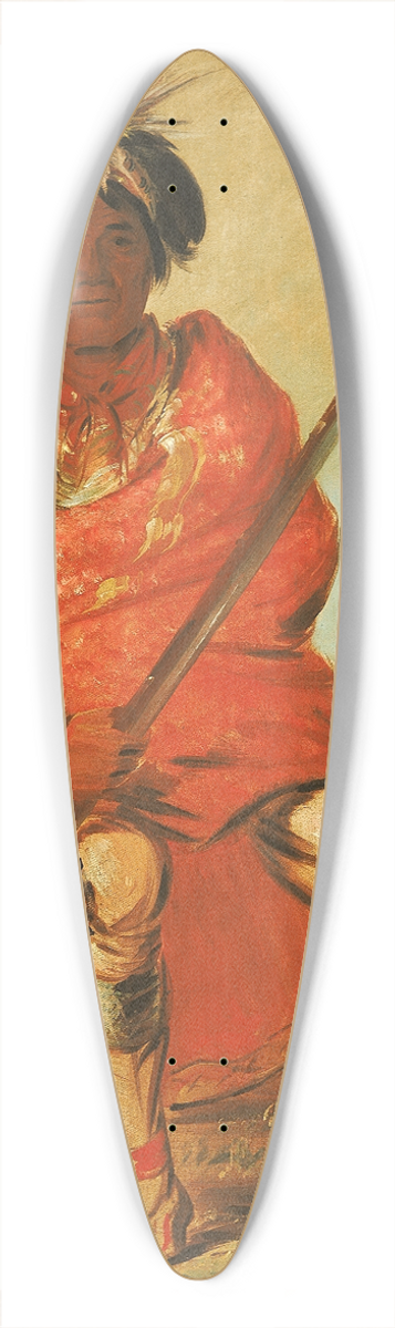 George Catlin - Eteh-e-fix-e-co, Deer Without a Heart, a Chief 39.3 inch art pintail longboard deck