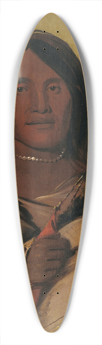 George Catlin - Ka-Ps-Ka-Da, Shell Man, An Oglala Brave 39.3 inch art pintail longboard deck