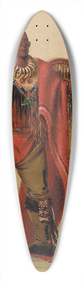 George Catlin - Kee-O-Kk, The Watchful Fox, Chief of The Tribe 39.3 inch art pintail longboard deck