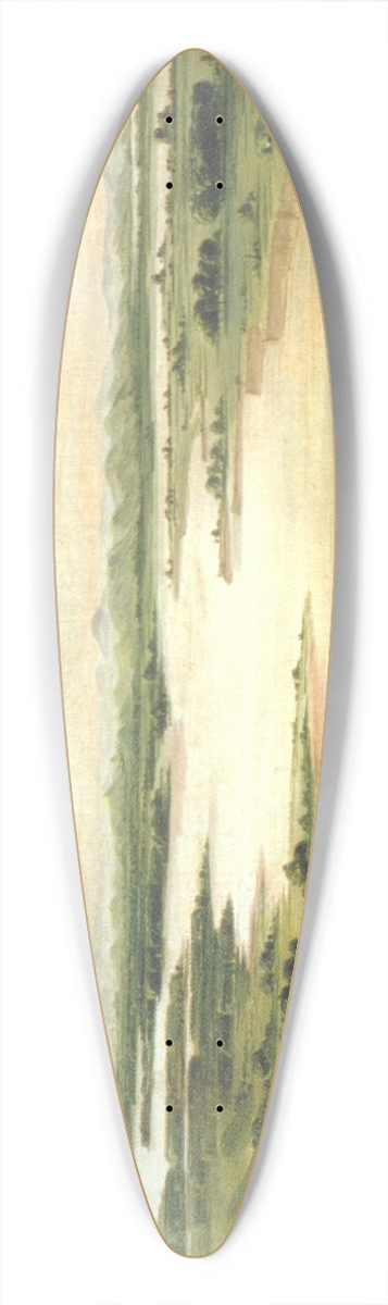 George Catlin - Mouth Of The Platte River, 900 Miles Above St. Louis 39.3 inch art pintail longboard deck