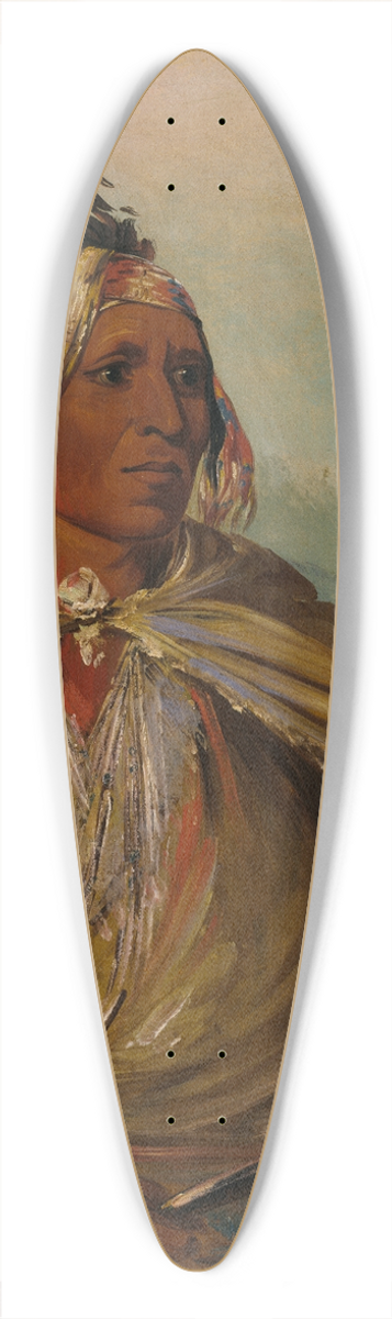 George Catlin - Pah-Mee-Cw-Ee-Tah, Man Who Tracks, a Chief 39.3 inch art pintail longboard deck