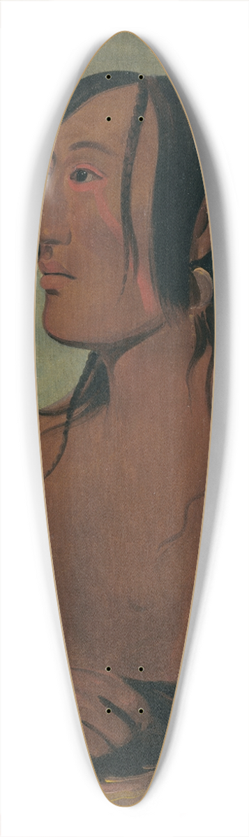 George Catlin - Pa-Ris-Ka-Ro-Pa, Two Crows, The Younger 39.3 inch art pintail longboard deck