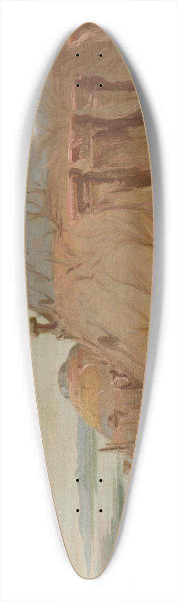 George Catlin - Picturesque Clay Bluff, 1700 Miles Above St. Louis 39.3 inch art pintail longboard deck