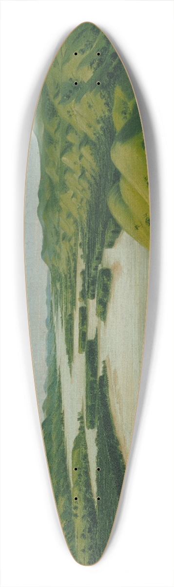 George Catlin - River Bluffs, 1320 Miles Above St. Louis 39.3 inch art pintail longboard deck