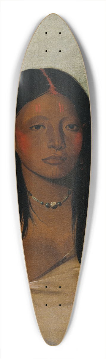 George Catlin - Sh-De-Ah, Wild Sage, a Wichita Woman 39.3 inch art pintail longboard deck