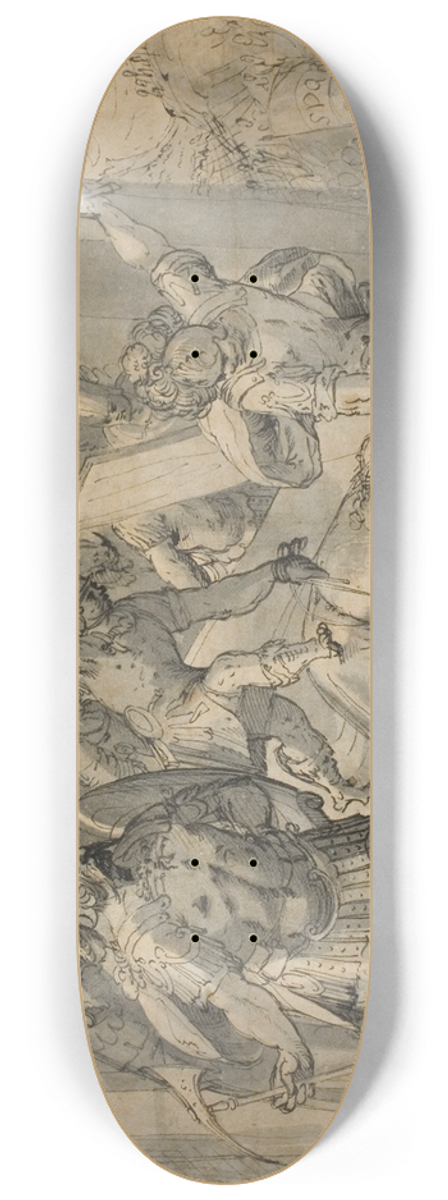 Caspar Fraisinger - Christ Falling Under the Cross 8.25 inch art skate deck