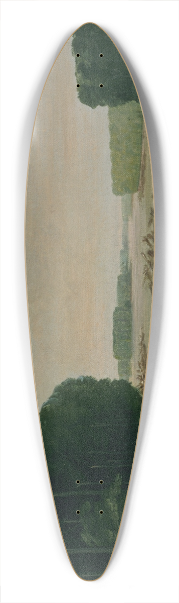 George Catlin - View On The Missouri, Alluvial Banks Falling In, 600 Miles Above St. Louis 39.3 inch art pintail longboard deck