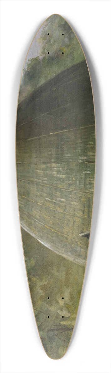 George Catlin - Wichita Lodge, Thatched With Prairie Grass 39.3 inch art pintail longboard deck