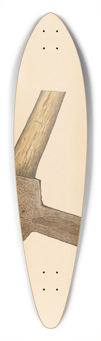 George C. Brown - Post Hole Axe 39.3 inch art pintail longboard deck