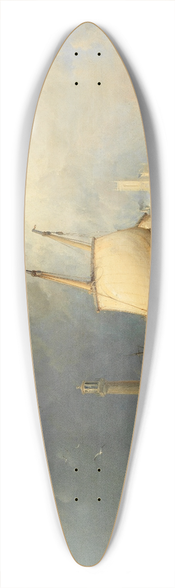 George Chambers, Snr. - Margate 39.3 inch art pintail longboard deck