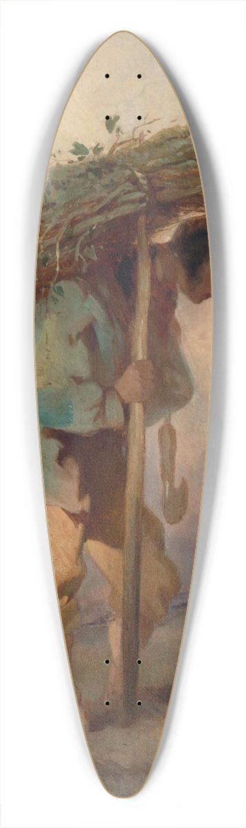 George Chinnery - A Man Carrying Faggots 39.3 inch art pintail longboard deck