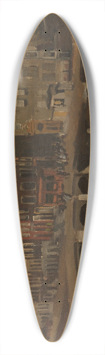George Hendrik Breitner - The Rokin, Amsterdam 39.3 inch art pintail longboard deck
