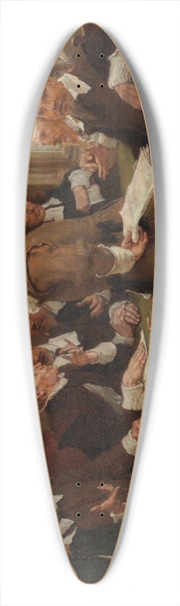 George Henry Boughton - The Covenanters 39.3 inch art pintail longboard deck