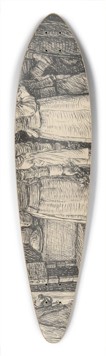 George Henry Boughton - The Puritan WeddingInterrupted 39.3 inch art pintail longboard deck
