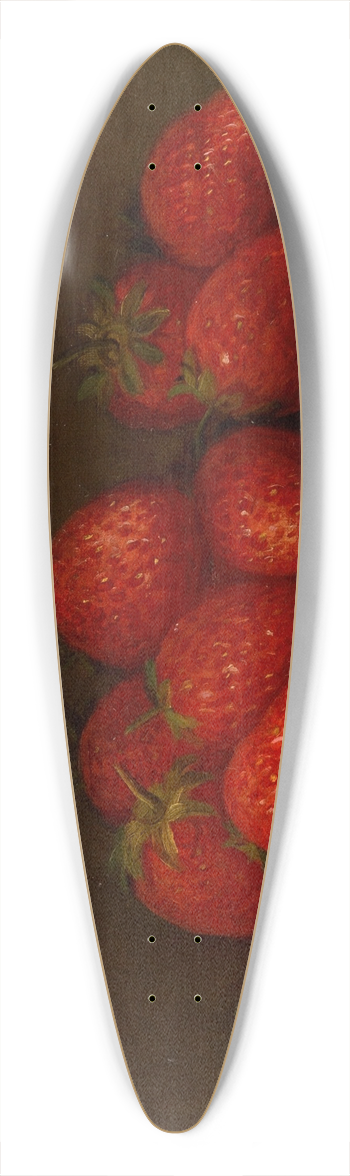 George Henry Hall - Strawberries 39.3 inch art pintail longboard deck