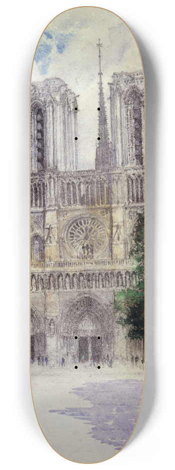 Cass Gilbert - Cathedral of Notre Dame, Paris 8.25 inch art skate deck
