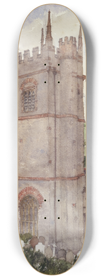 Cass Gilbert - Church Tower, Marldon 8.25 inch art skate deck